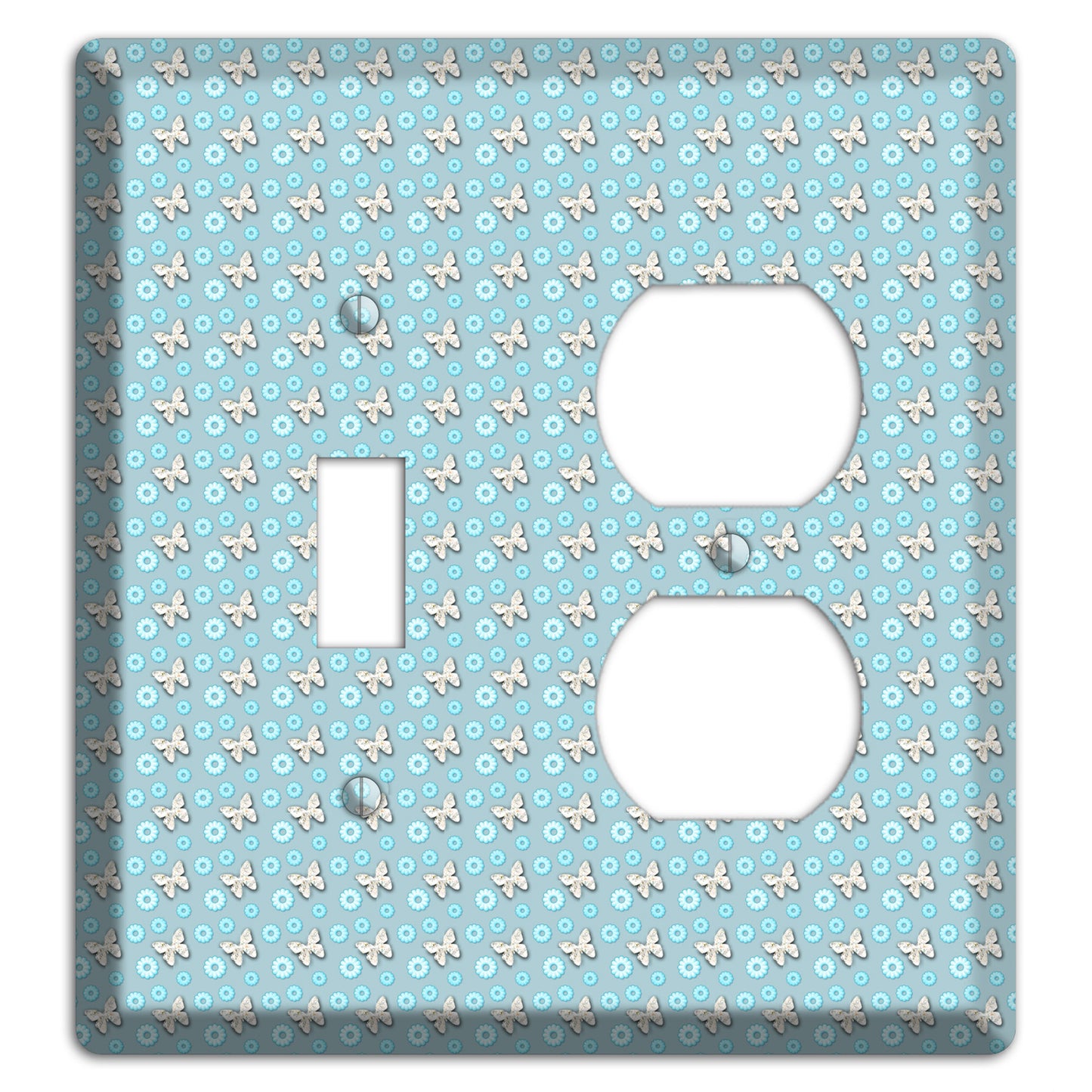 Blue with Butterflies Toggle / Duplex Wallplate