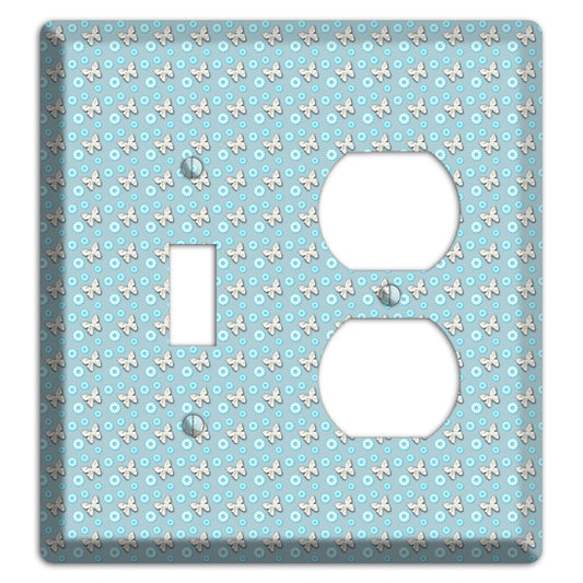 Blue with Butterflies Toggle / Duplex Wallplate