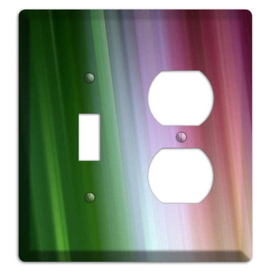 Green Lavender and Pink Ray of Light Toggle / Duplex Wallplate