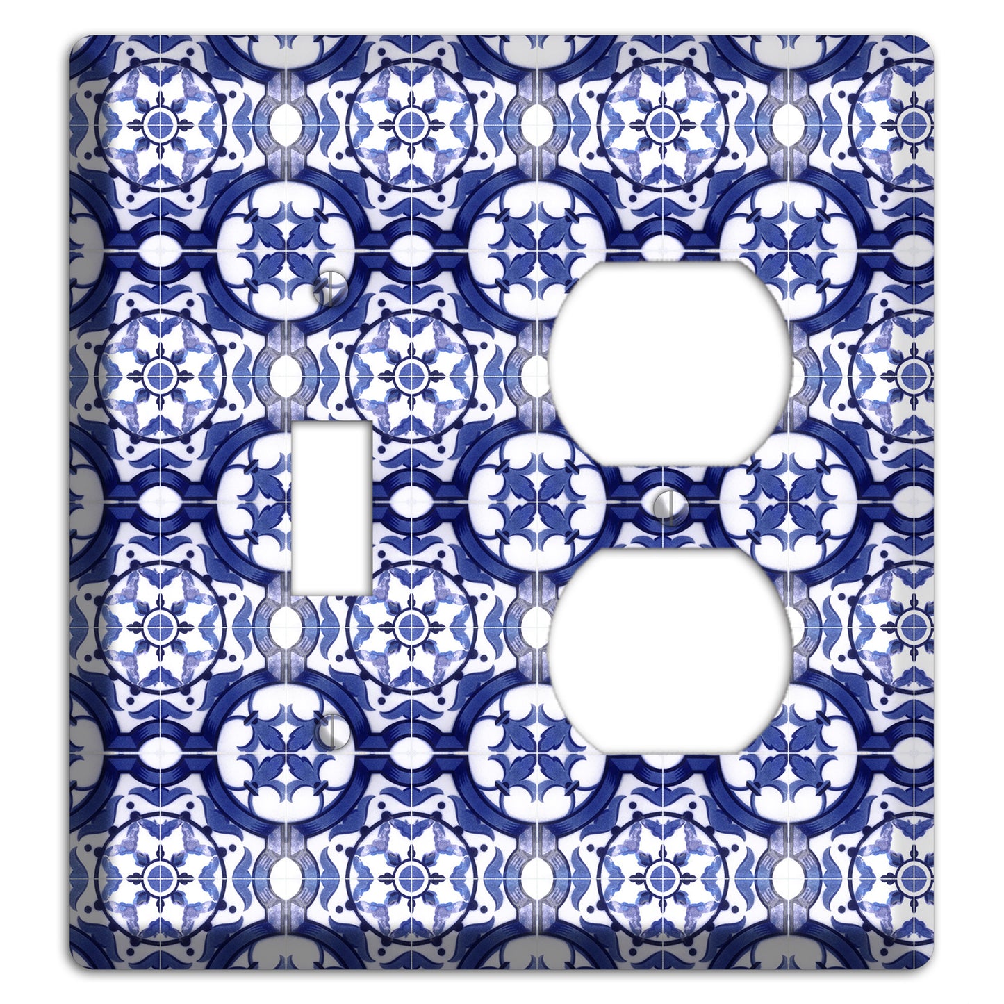 Tavira Tiles 10 Toggle / Duplex Wallplate