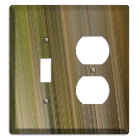 Olive and Brown Ray of Light Toggle / Duplex Wallplate