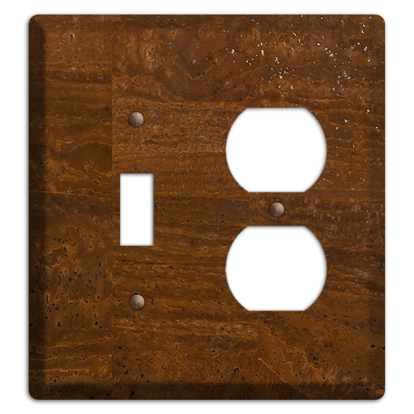 Milk Chocolate Cork Toggle / Duplex Wallplate