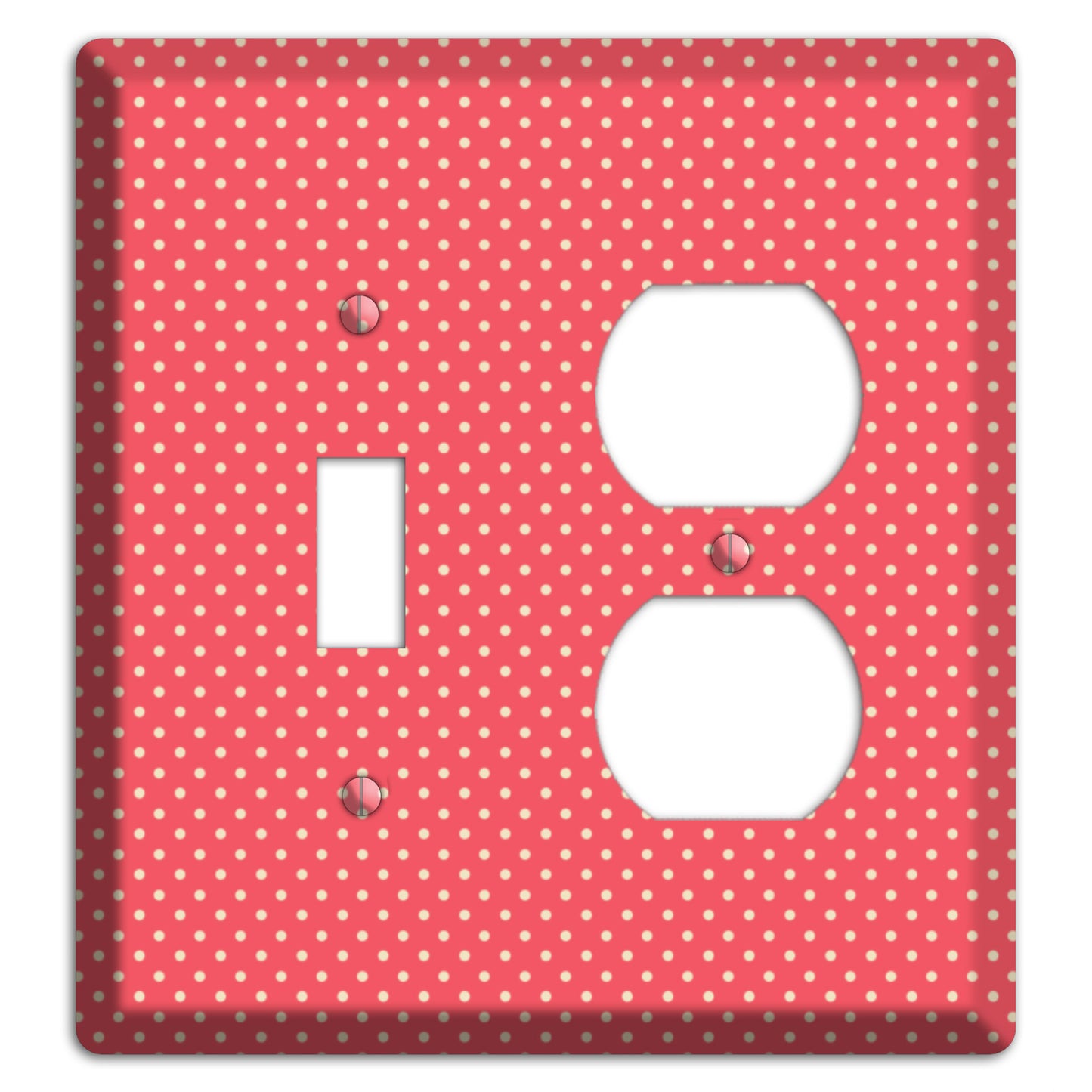 Multi Pink Tiny Polka Dots Toggle / Duplex Wallplate