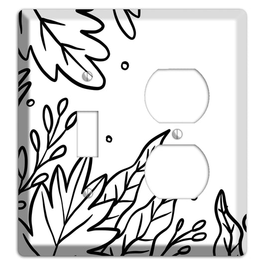 Hand-Drawn Floral 12 Toggle / Duplex Wallplate