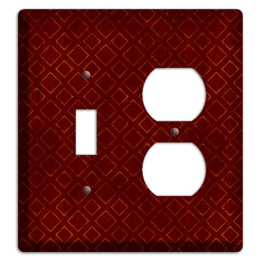 Maroon Diamonds Toggle / Duplex Wallplate