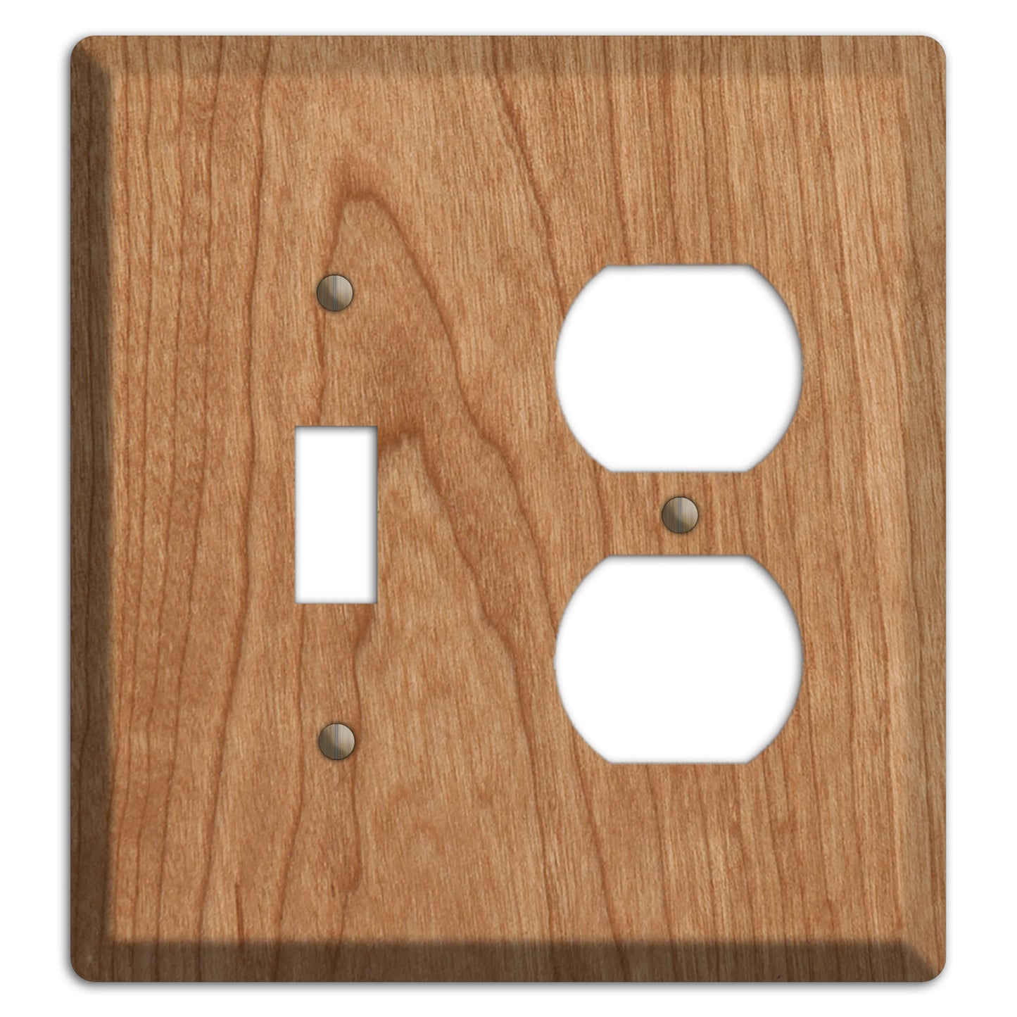 Cherry Wood Toggle / Duplex Outlet Cover Plate