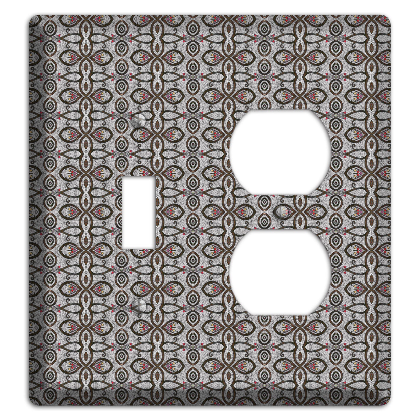 Grey Tapestry Toggle / Duplex Wallplate