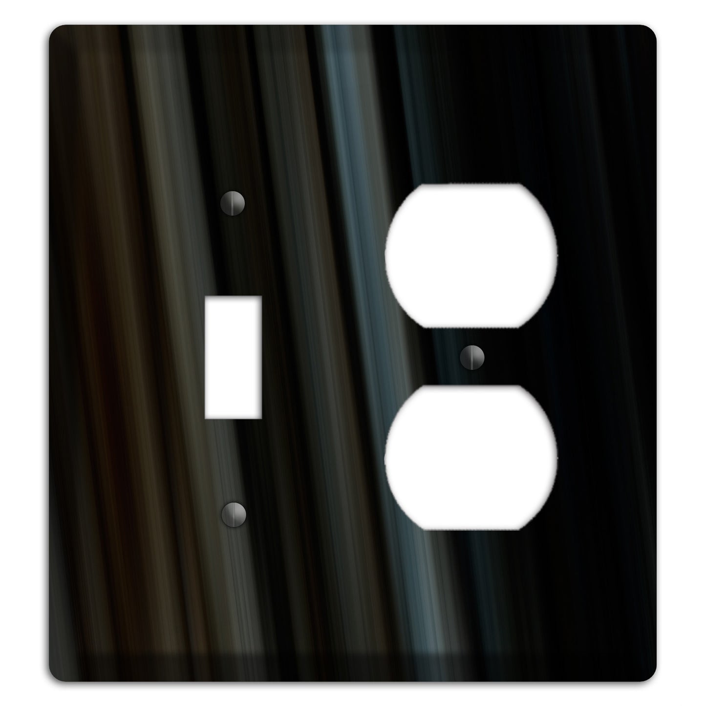 Black Ray of Light Toggle / Duplex Wallplate