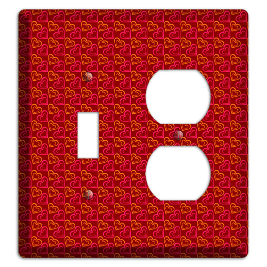 Red and Orange Hearts Toggle / Duplex Wallplate