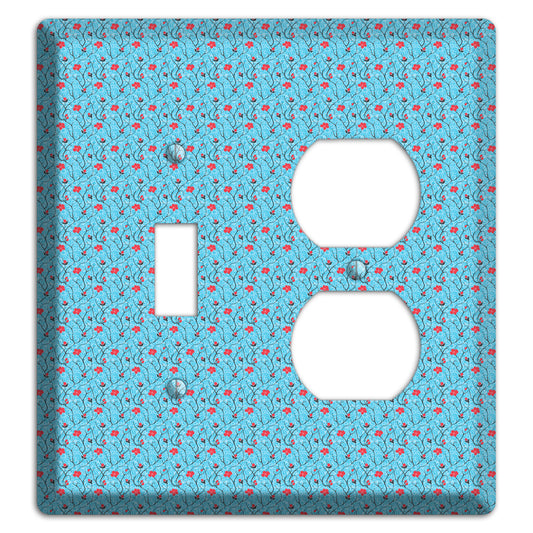 Light Blue Calico Toggle / Duplex Wallplate