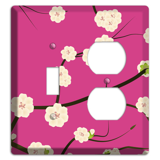 Pink Cherry Blossoms Toggle / Duplex Wallplate