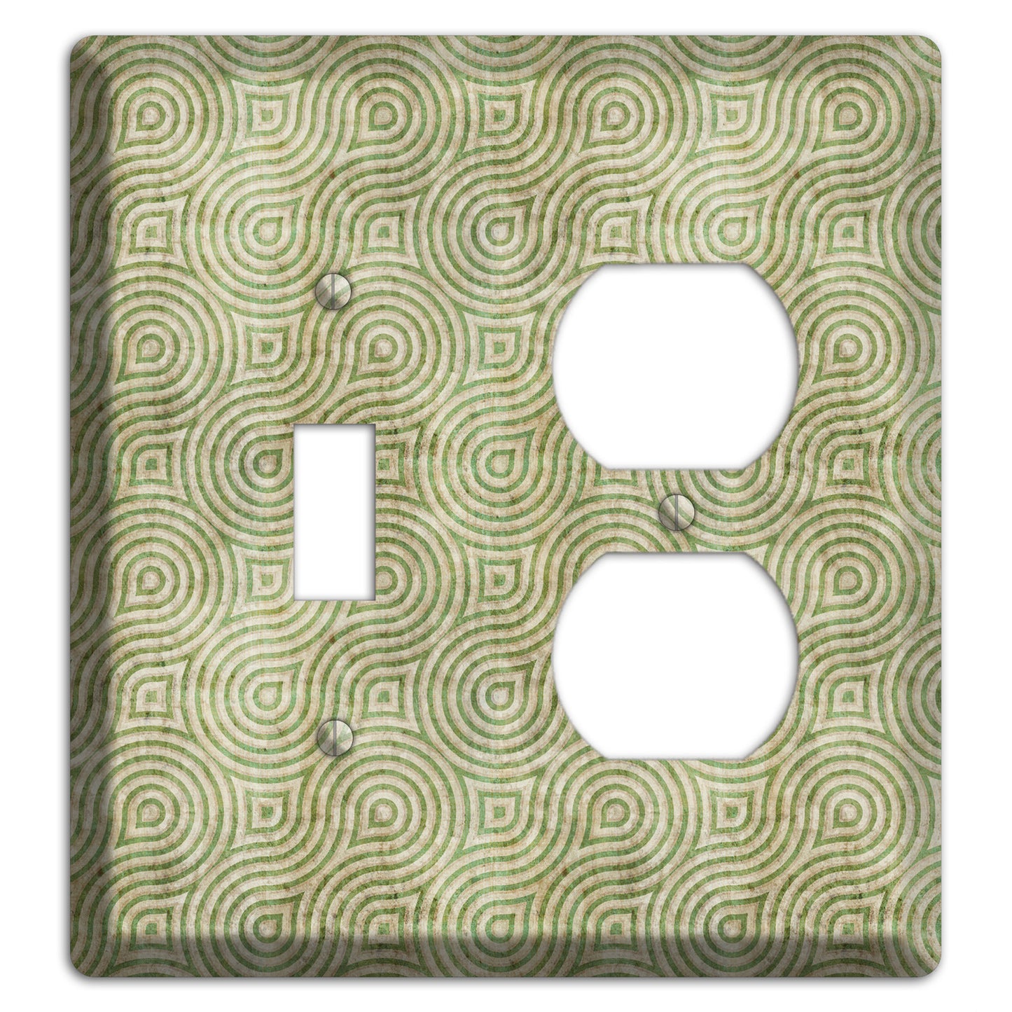 Light Green Swirl Toggle / Duplex Wallplate