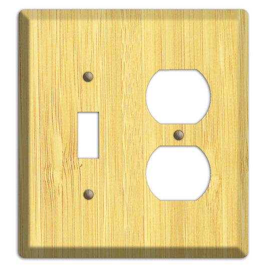 Natural Bamboo Wood Toggle / Duplex Outlet Cover Plate