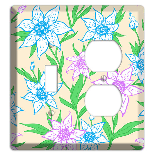 Hand Drawn Flowers Style A Toggle / Duplex Wallplate