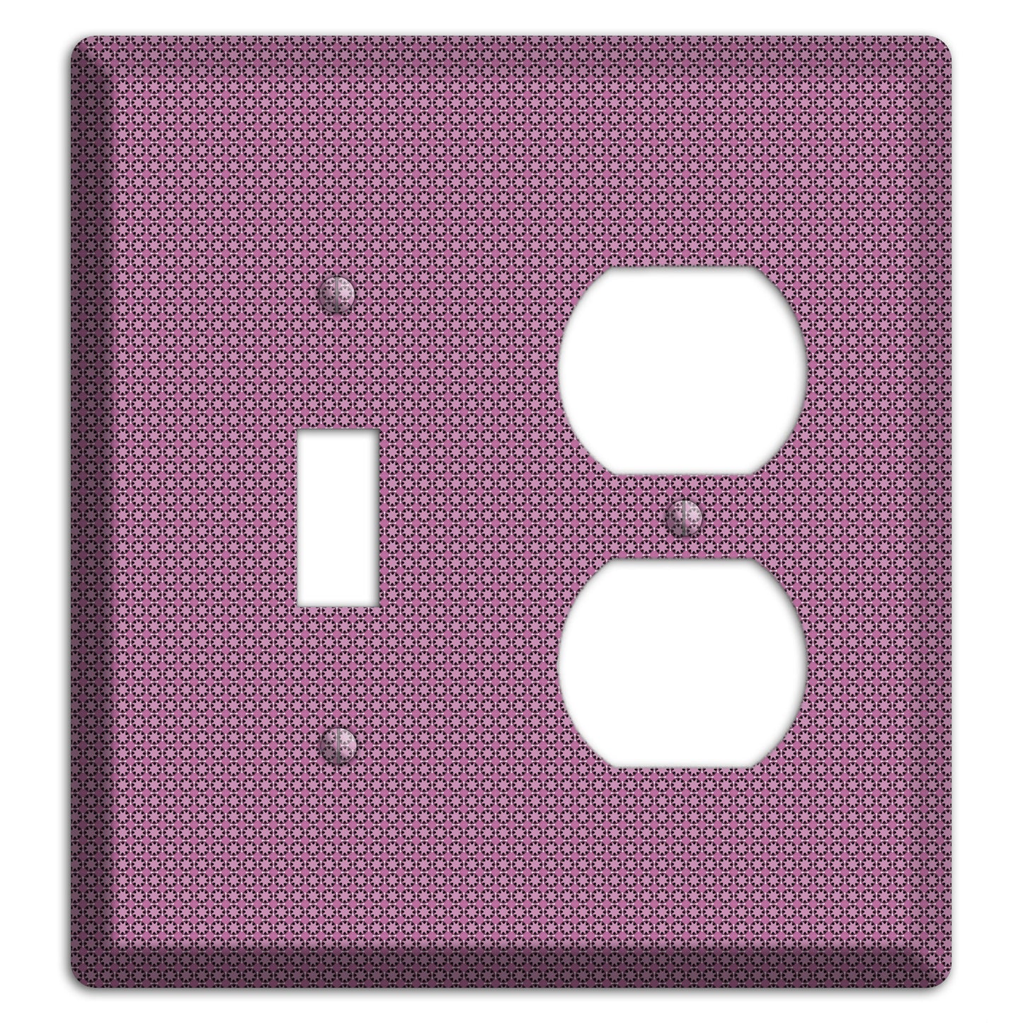 Multi Plum Tiled Tiny Foulard Toggle / Duplex Wallplate