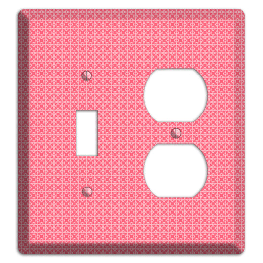 Multi Pink Tiled Arabesque Toggle / Duplex Wallplate