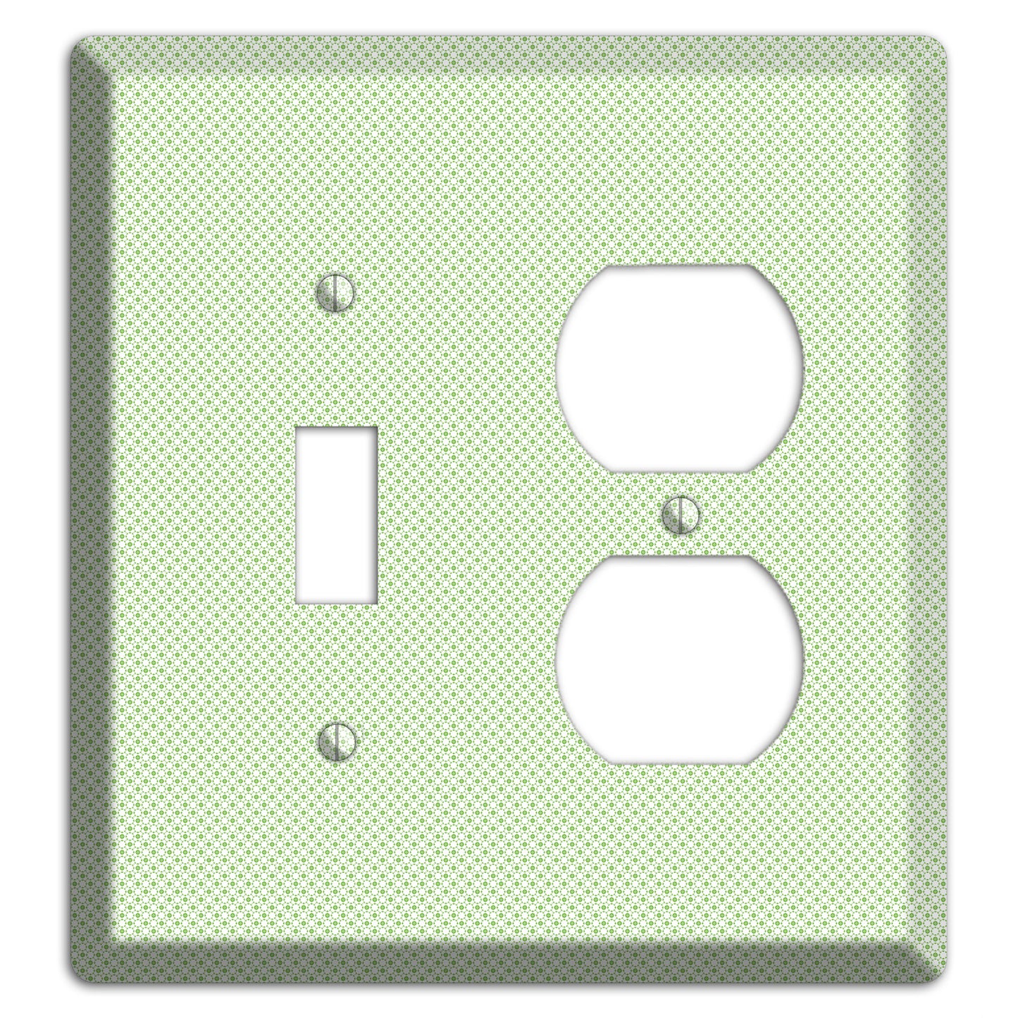 Light Green Tiny Geometric Toggle / Duplex Wallplate