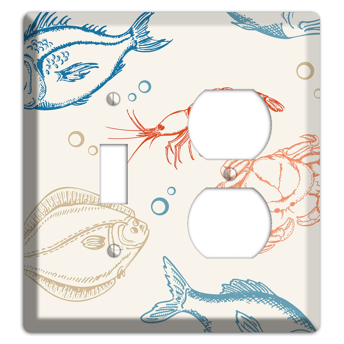 Mixed Sea Life Style 1 Toggle / Duplex Wallplate