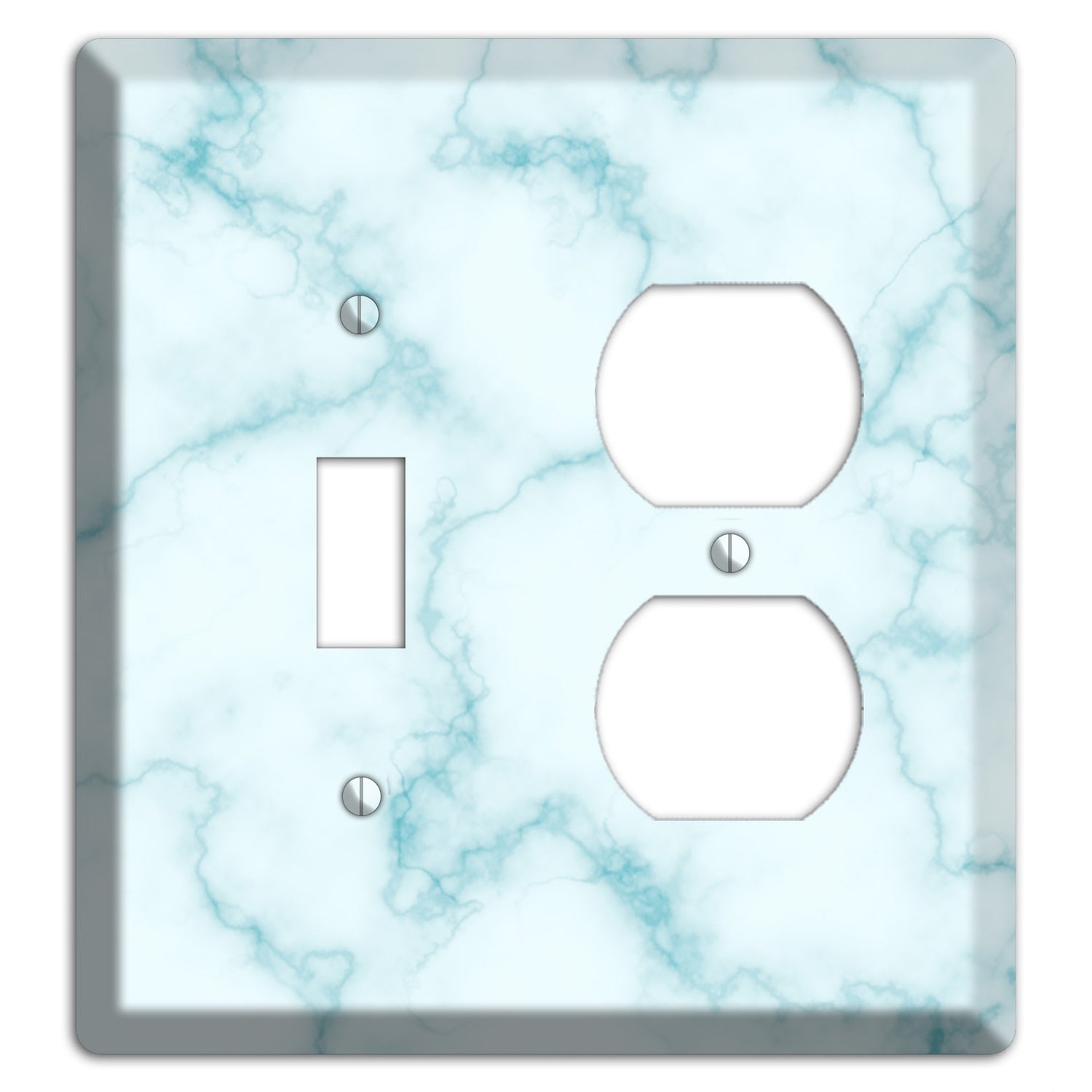 Blue Stained Marble Toggle / Duplex Wallplate