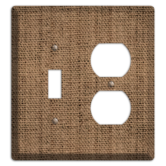 Beaver Burlap Toggle / Duplex Wallplate