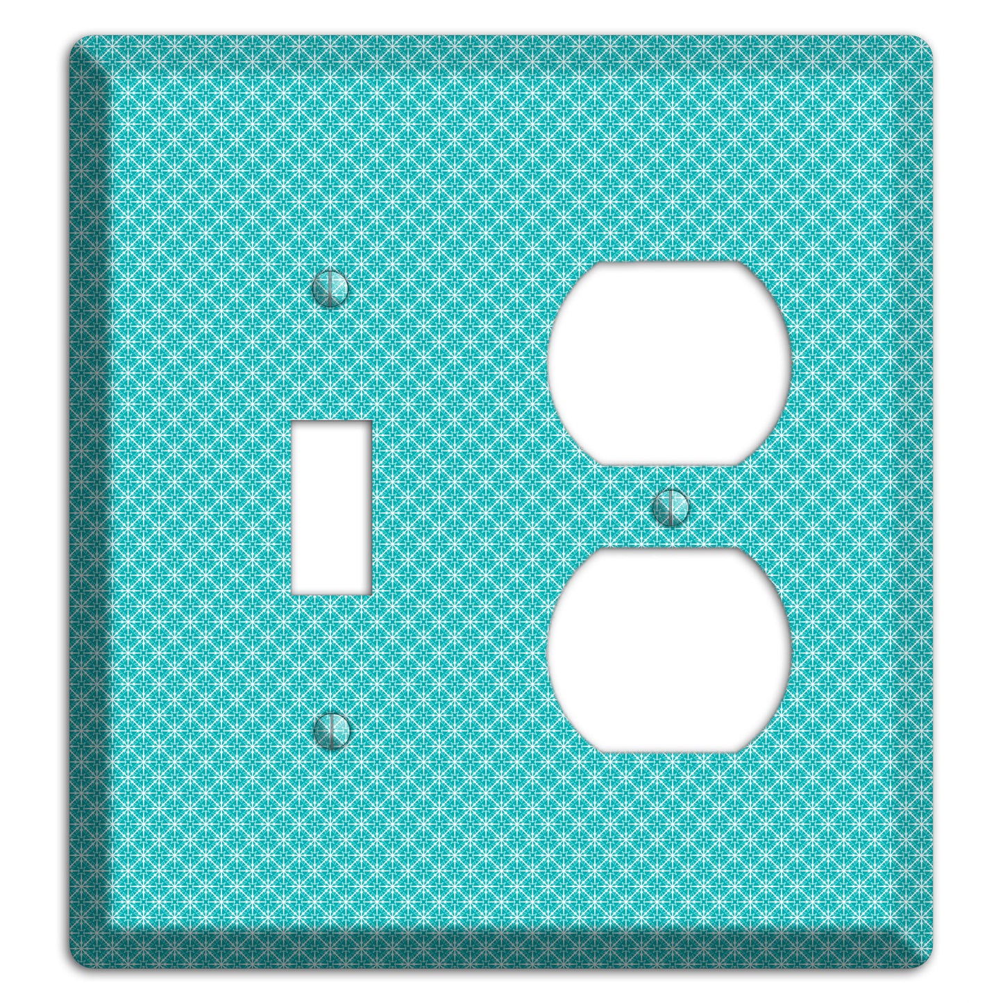 Turquoise Tiny Arabesque Toggle / Duplex Wallplate