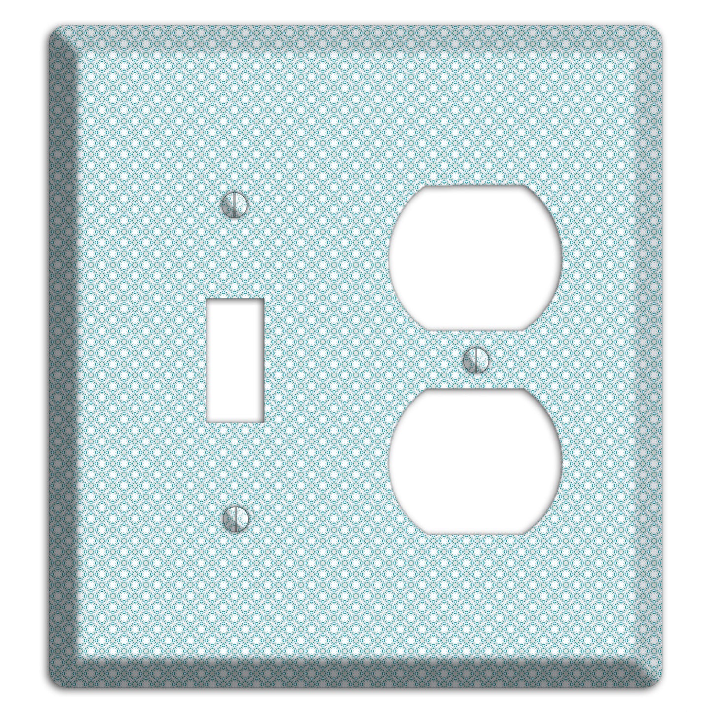 Light Blue Geometric Toggle / Duplex Wallplate