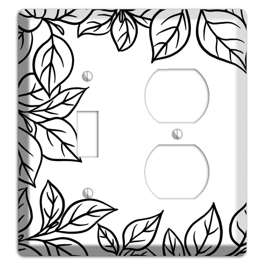 Hand-Drawn Leaves 7 Toggle / Duplex Wallplate