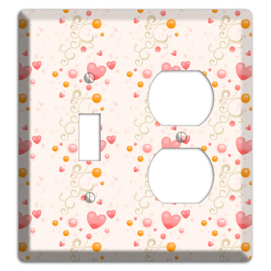 Bubbly Hearts Toggle / Duplex Wallplate