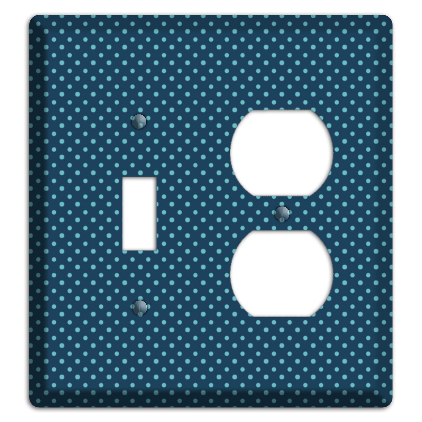 Multi Blue Tiny Polka Dots Toggle / Duplex Wallplate