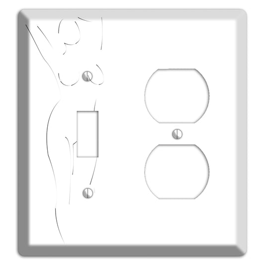 Abstract Nude Toggle / Duplex Wallplate