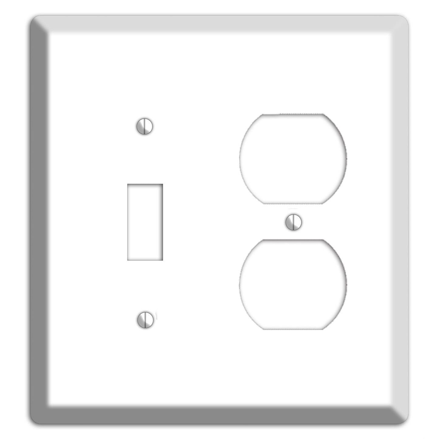 White Metal Toggle / Duplex Wallplate