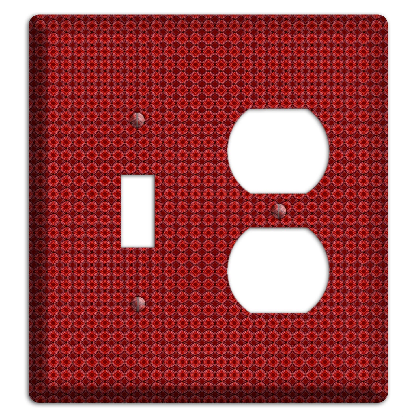 Multi Red Tiled Foulard Toggle / Duplex Wallplate