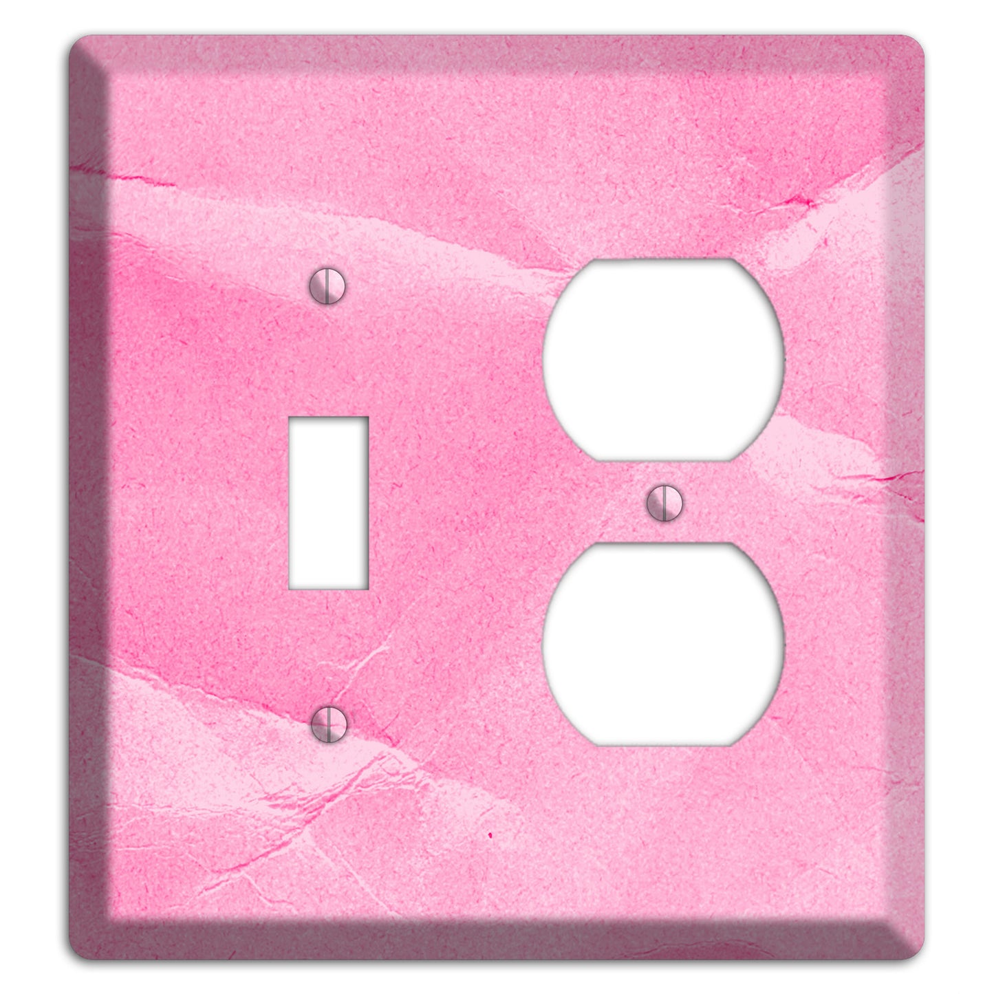 Carnation Pink Texture Toggle / Duplex Wallplate