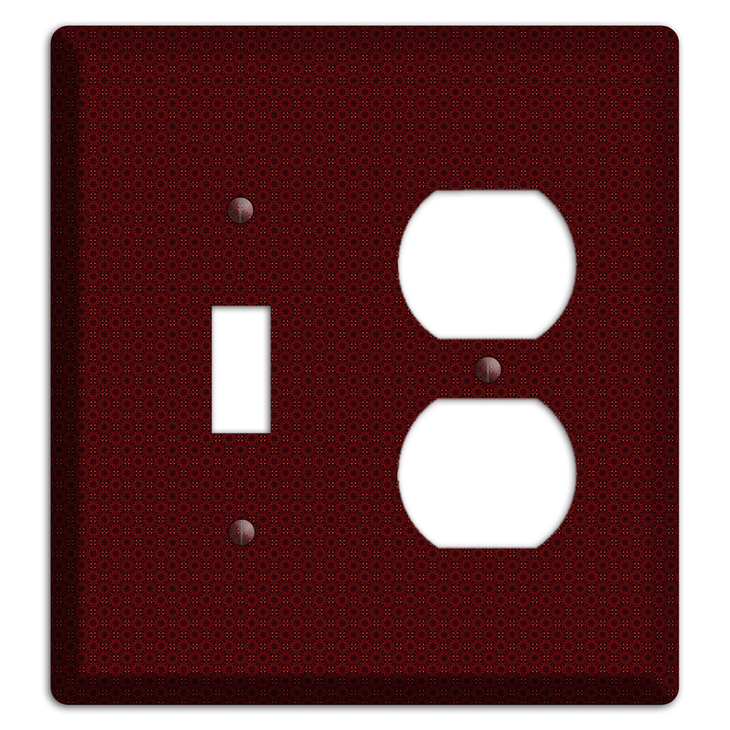 Maroon Tiny Checkered Foulard Toggle / Duplex Wallplate