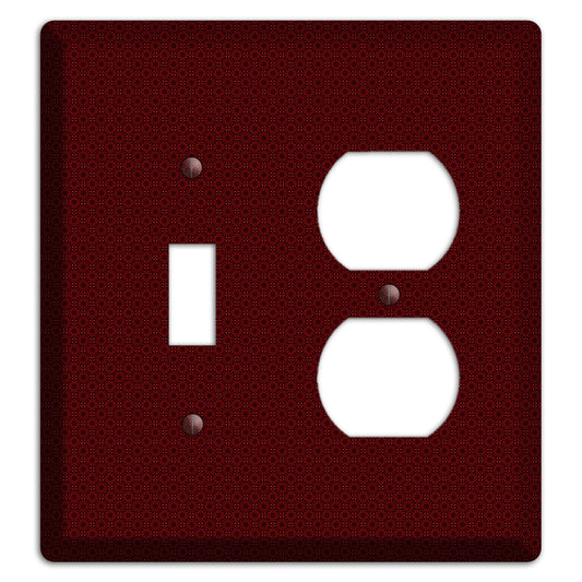 Maroon Tiny Checkered Foulard Toggle / Duplex Wallplate