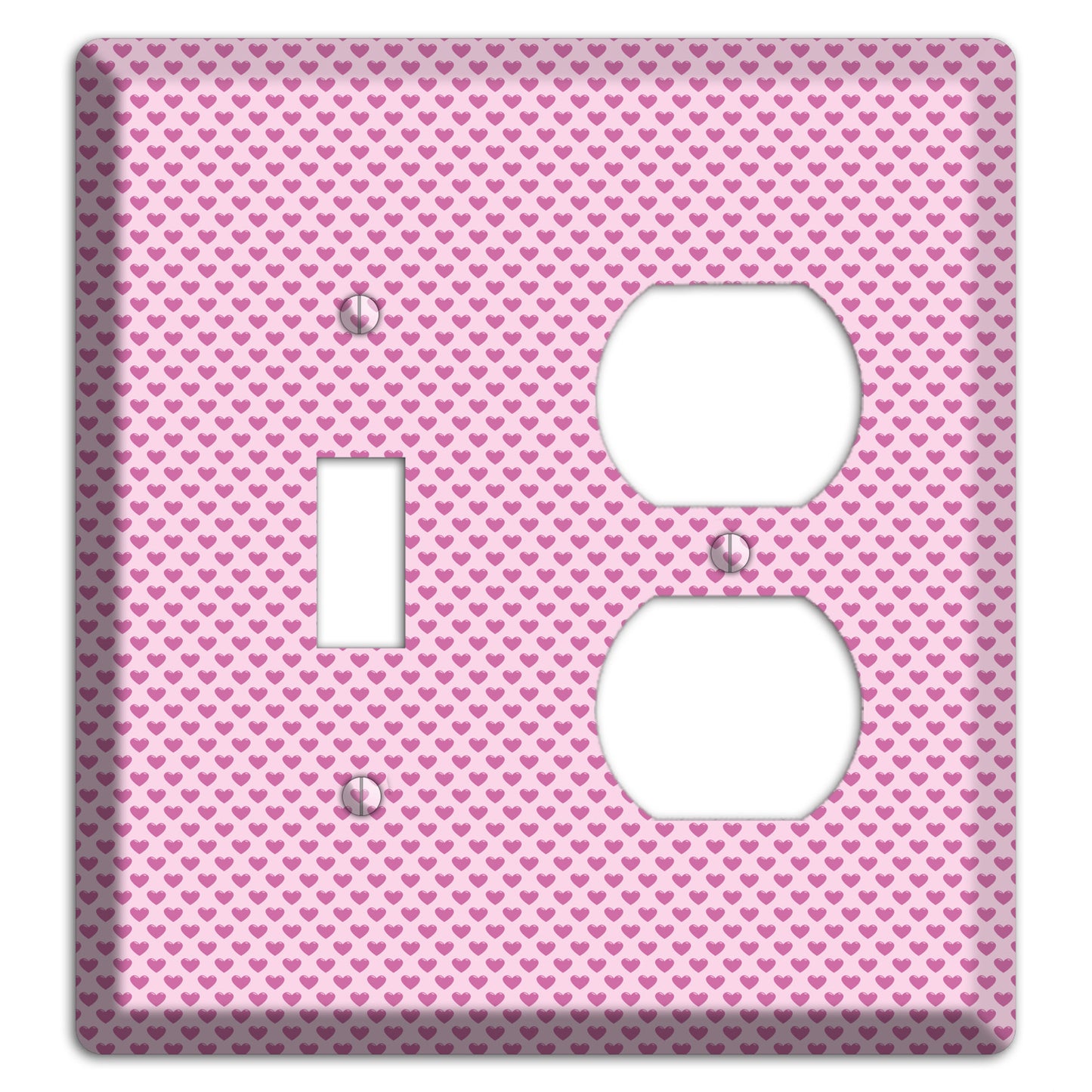 Pink Hearts Toggle / Duplex Wallplate