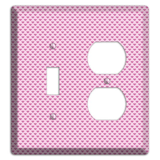 Pink Hearts Toggle / Duplex Wallplate