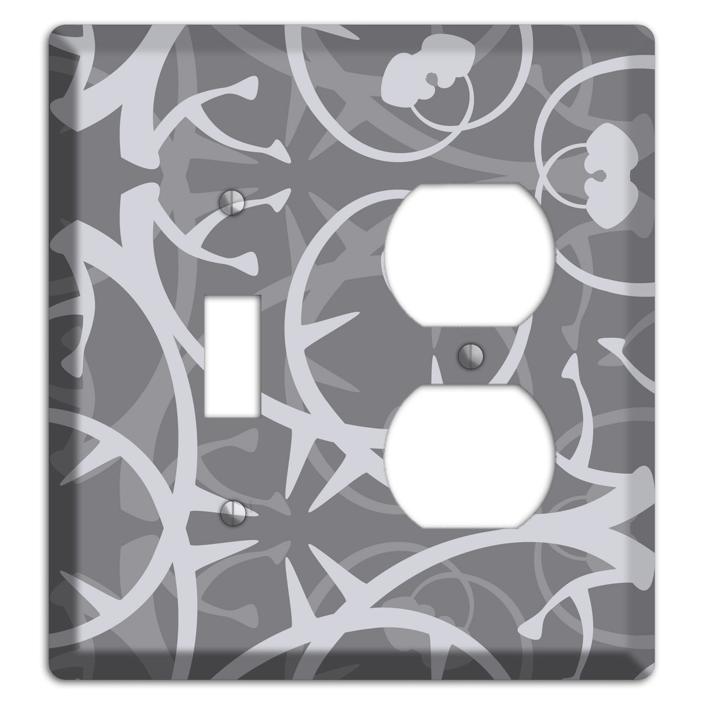 Grey Abstract Swirl Toggle / Duplex Wallplate