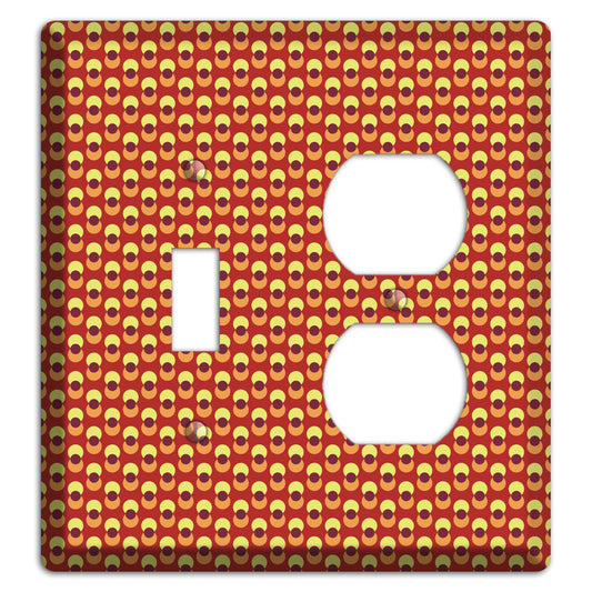 Red Overlain Dots Toggle / Duplex Wallplate