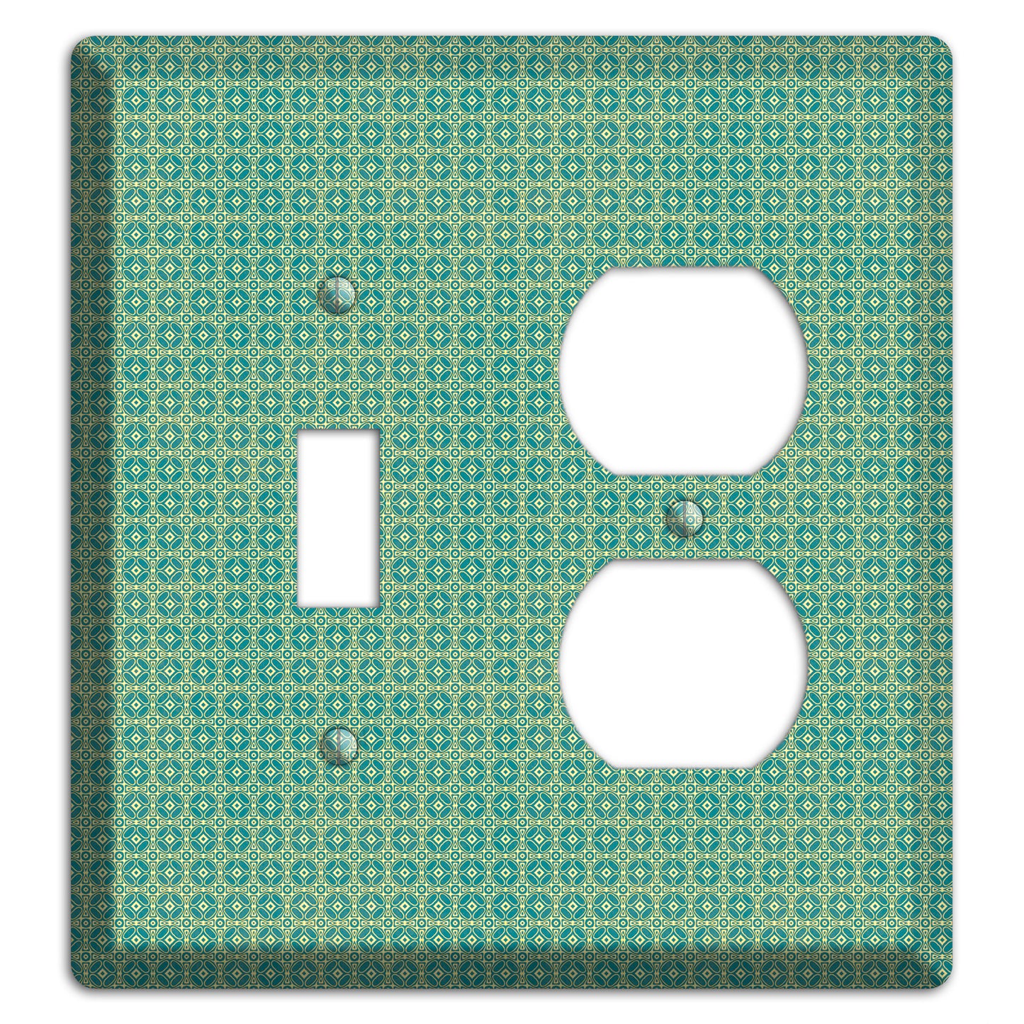 Multi Soft Green Arabesque Toggle / Duplex Wallplate