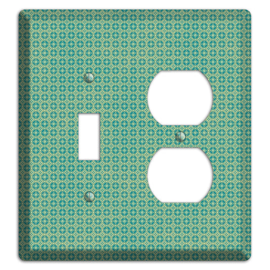 Multi Soft Green Arabesque Toggle / Duplex Wallplate