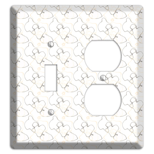 White with Irregular Circles Toggle / Duplex Wallplate