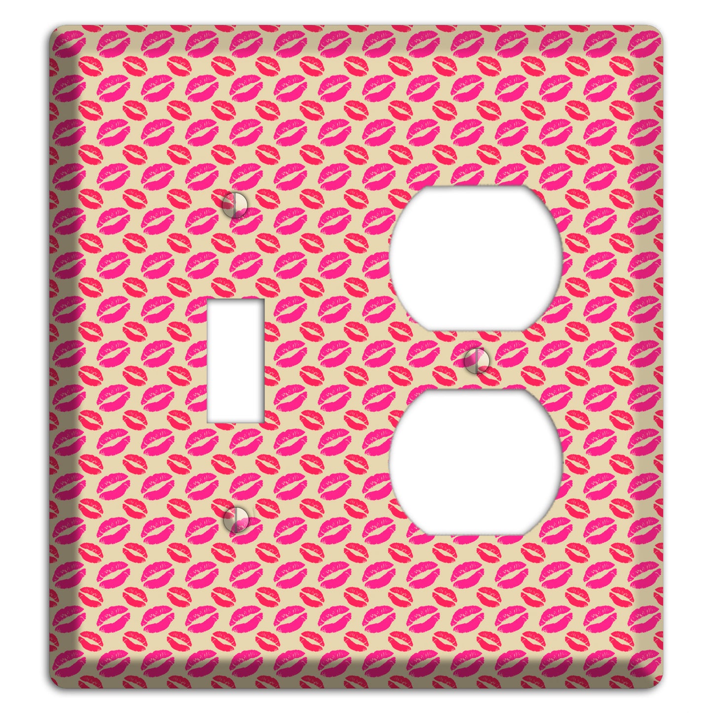 Pink and Red Kisses Toggle / Duplex Wallplate