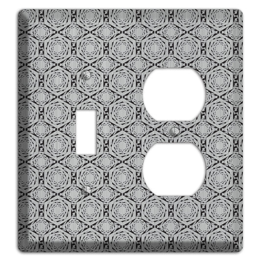 Overly Hexagon Rotation  Stainless Toggle / Duplex Wallplate