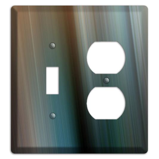 Brown and Blue Ray of Light Toggle / Duplex Wallplate