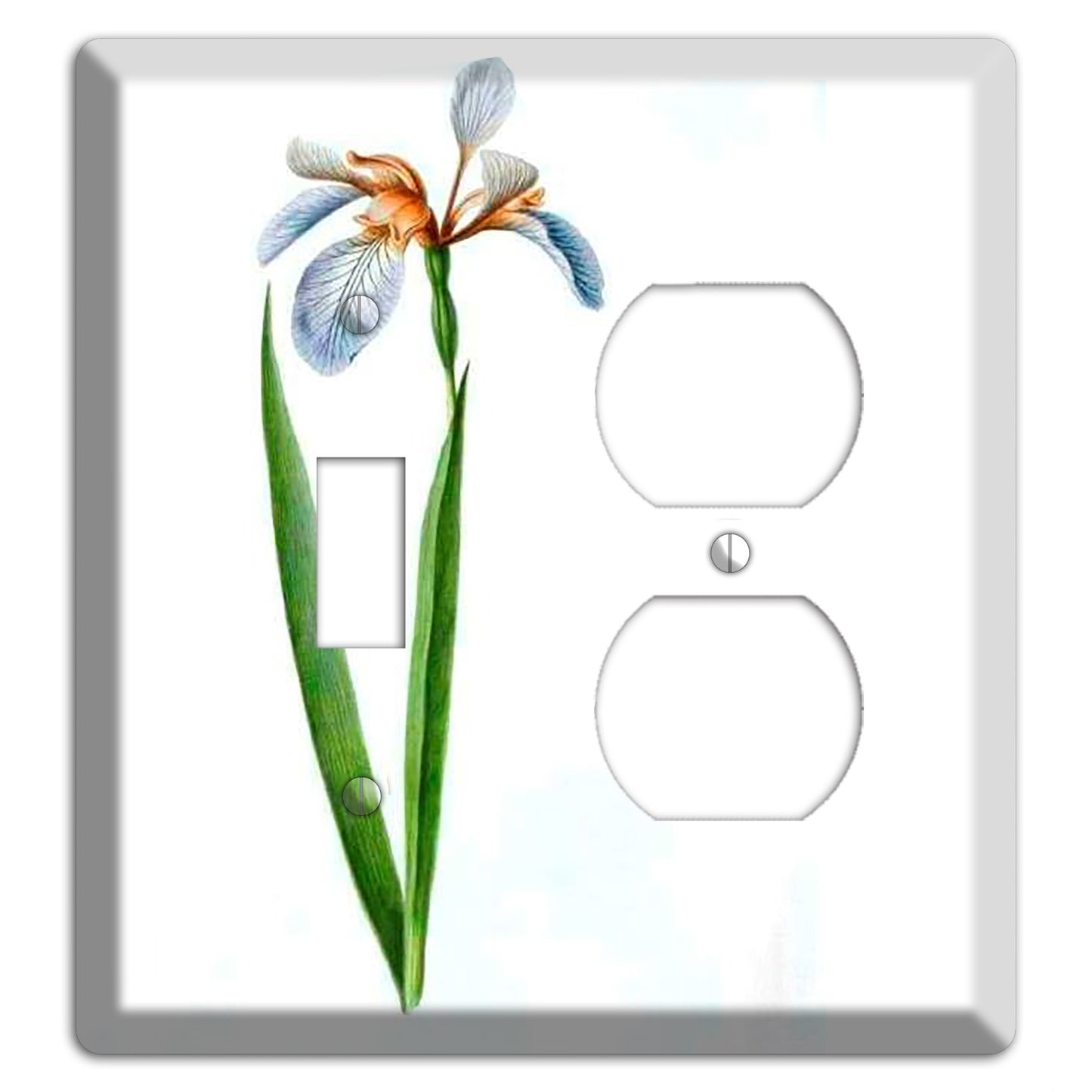 White Iris 2 Toggle / Duplex Wallplate