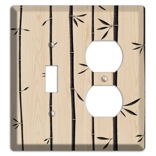 Bamboo Wood Lasered Toggle / Duplex Wallplate