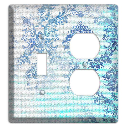 Ice Cold Whimsical Damask Toggle / Duplex Wallplate