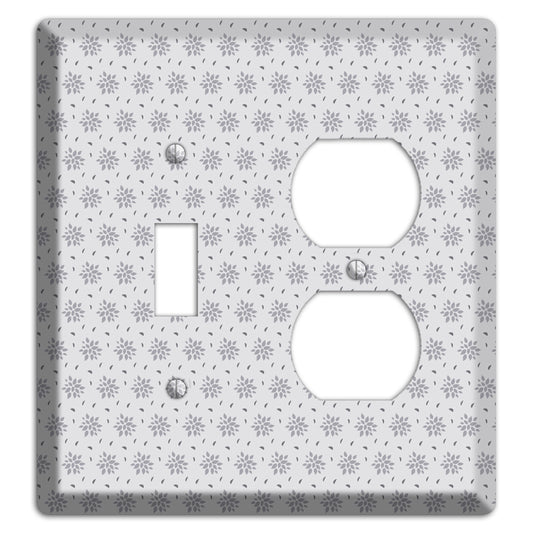 Multi Grey Calico Toggle / Duplex Wallplate