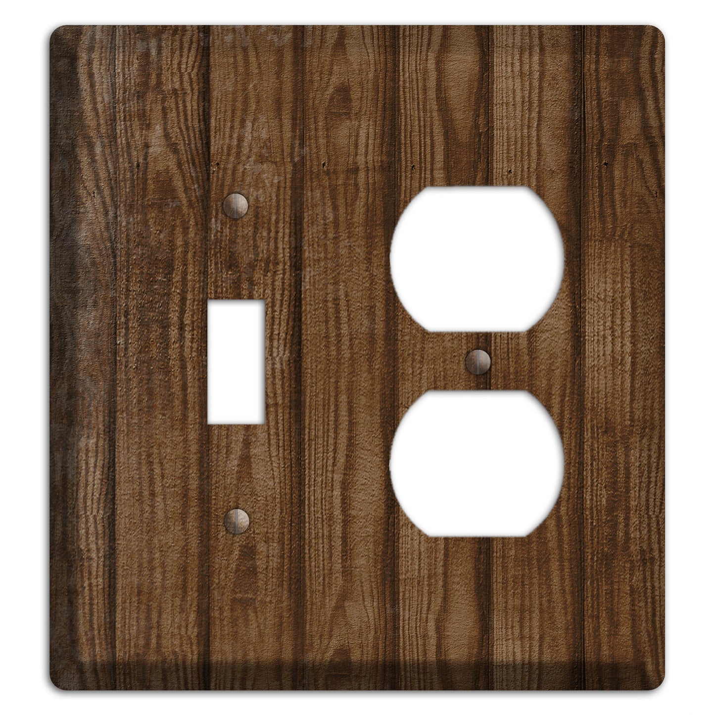 Spice Weathered Wood Toggle / Duplex Wallplate